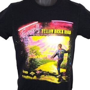 Elton John T Shirt Mens Size Small Black 2019 Farewell Yellow Brick Road Tour